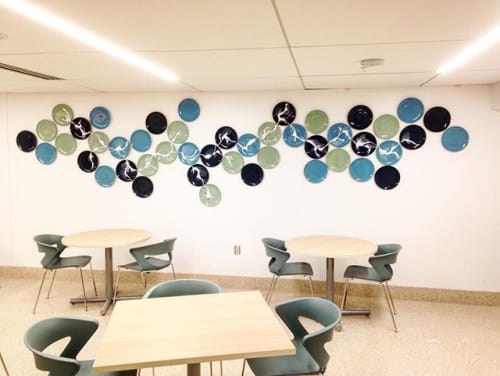 Ceramic Plate Wall Installation | Wall Sculpture in Wall Hangings by Artists Circle Fine Art | Suburban Hospital in Bethesda