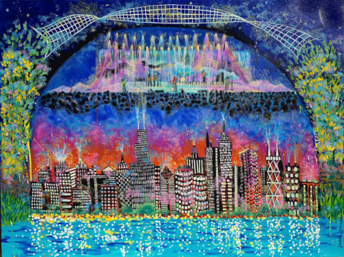 Music City | Oil And Acrylic Painting in Paintings by Judith Joseph