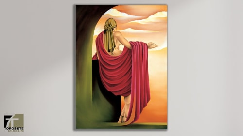"THE OFFERING", Original Oil on Canvas | Paintings by Noel Suarez