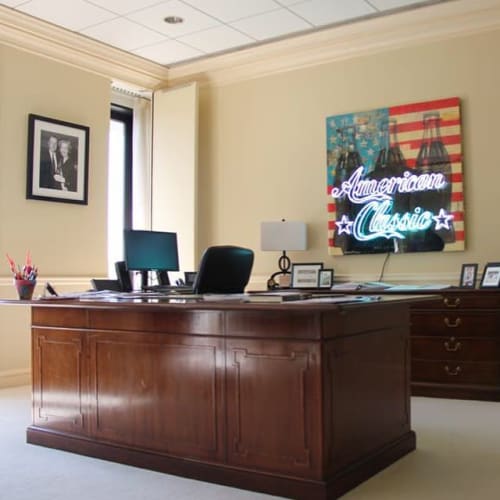 American Classic Neon | Mixed Media by Robert Mars | The Coca Cola HQ Atlanta in Atlanta