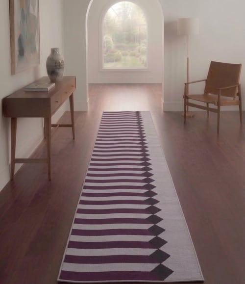 Handwoven Woolen Runner Rug | Rugs by Evergreen Carpets