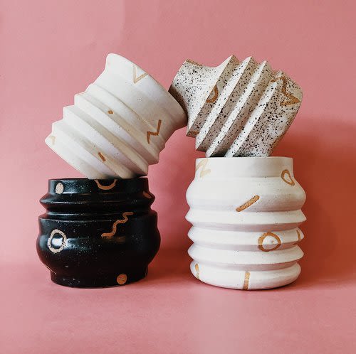 One-Of-A-Kind Hand-Thrown Stacked Shape Vase | Vases & Vessels by Sugarhouse Ceramic Co. | Vergennes Laundry by CK in Vergennes