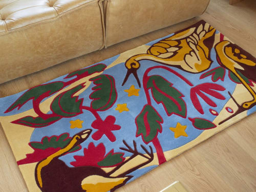 Crane, Heron And Goose | Small Rug in Rugs by Tuft Love Studio