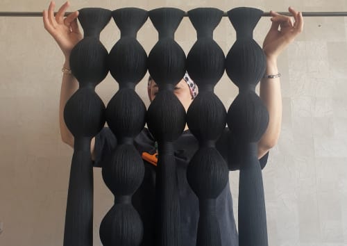 Customizable Boho Black Macrame Wall Hangings | Wall Hangings by Sarmal Design