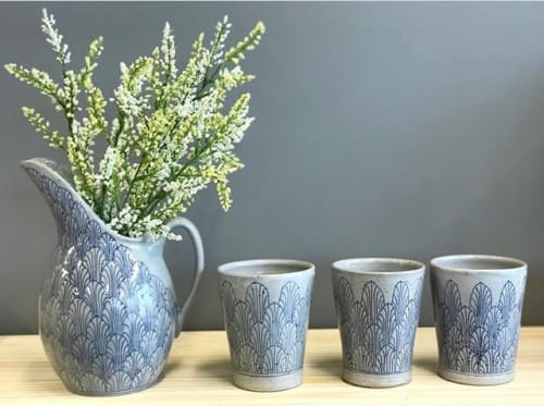 Art Deco Arches Cocktail Set | Cups by Ayla Mullen | Mixed Methods in Syracuse