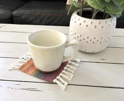 Dancing Stars; Saori Drink Coasters | Tableware by IvyWoven| Handwoven Decor & Accessories by Lindsey Willman