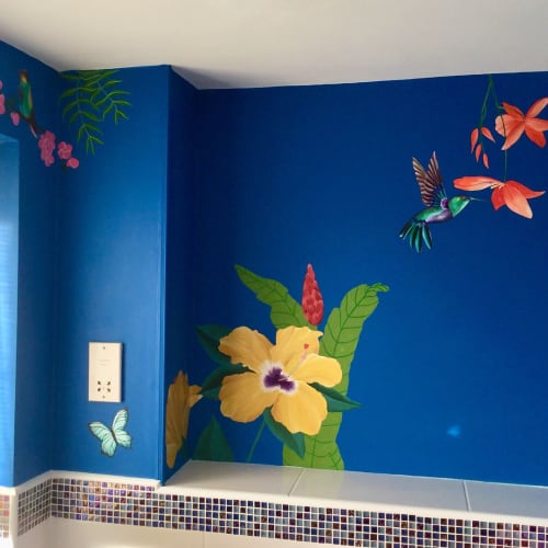 The Tropical Bathroom | Murals by Louise Dean - Artist
