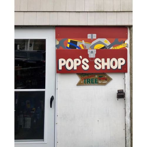 Pop's Shop | Signage by Two Brushes