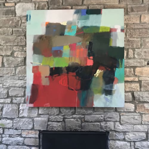 On the Mountain, Early Fall | Oil And Acrylic Painting in Paintings by Sharon Paster