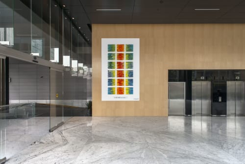 JIMMIZ BRAINS Multicolor Glass Wall Decoration with Organic Texture | Art & Wall Decor by Studio Orfeo Quagliata
