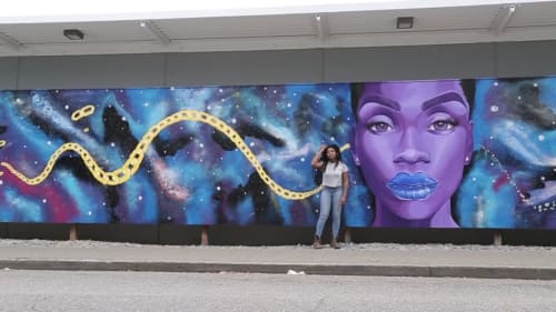Purple Goddess Mural | Murals by A.O. Hamer | KEXP in Seattle