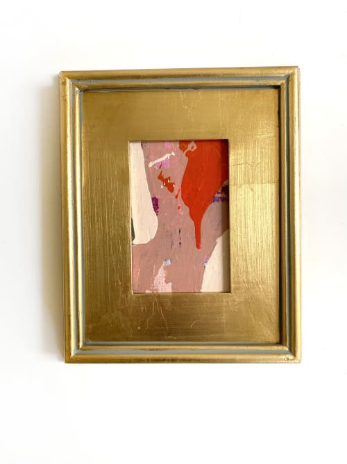 'Passion Play' Framed Mini Painting | Oil And Acrylic Painting in Paintings by Jessalin Beutler