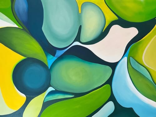 Underwater Bloom | Oil And Acrylic Painting in Paintings by Catherine Détraves