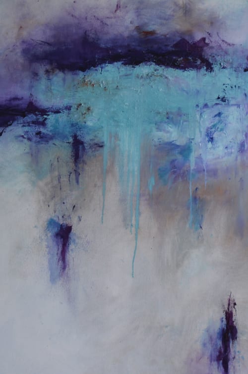 "Musing Along The Shore" 🔴 | Oil And Acrylic Painting in Paintings by Darlene Watson Abstract Artist