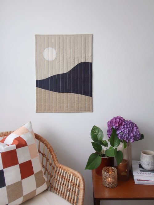 Moon Landscape Quilted Wall Hanging | Wall Hangings by Excell Quilt Co.