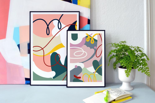 Framed art print set in black plastic frames | Prints by Jilli Darling