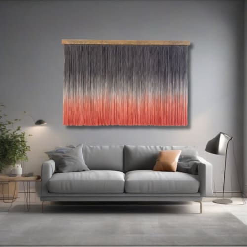 Wall Art- Sensory color vibrations – Blush | Wall Hangings by Olivia Fiber Art