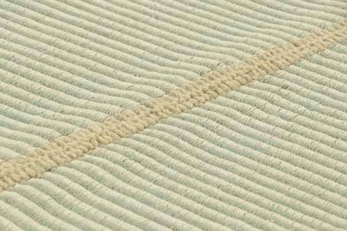 Rug & Kilim’s Contemporary Kilim in Ivory White and Blue | Rugs by Rug and Kilim