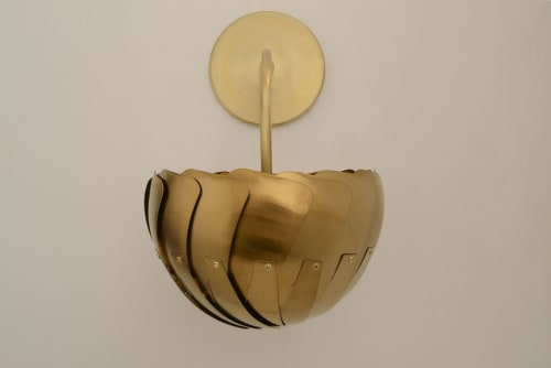 Iris Sconce - Brass or Stainless | Sconces by lightexture | The Hill at Muza in Troy