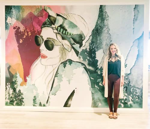 Mural on canvas | Murals by Kelsey Mcnatt | Blake Street Apartments in Denver