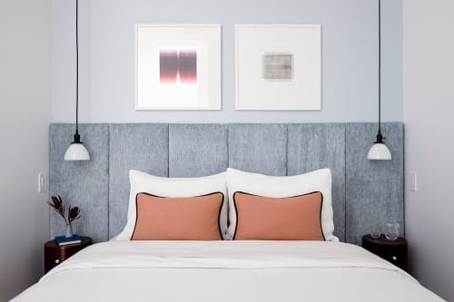 Fawn & Slate Grey: Soft Geometry | Prints by Jessica Poundstone | Private Residence, Upper West Side in New York