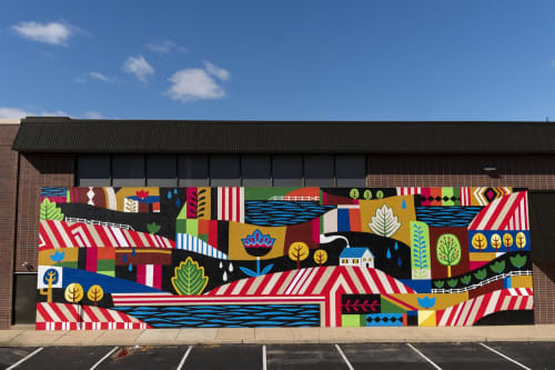 Spring Garden Mural | Street Murals by Gina Triplett and Matt Curtius | Target in Philadelphia