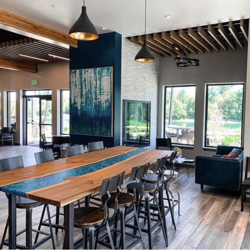 Resin River Table | Tables by Beneath the Bark