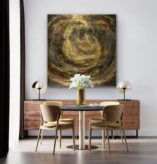 Private Collection:  The Golden Age, 2 Original Abstract | Mixed Media by MELISSA RENEE fieryfordeepblue  Art & Design