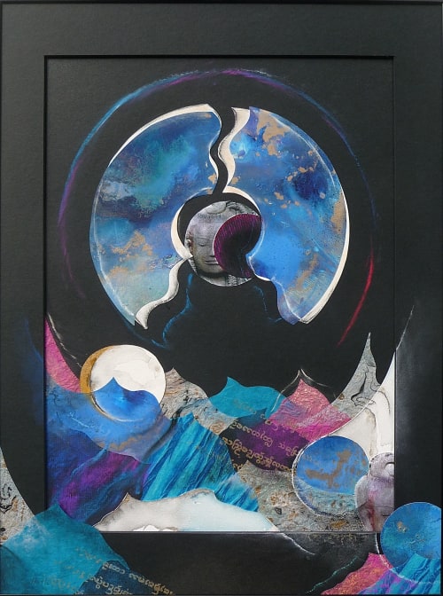 Full Moon Rising | Mixed Media by Gerald Huth Fine Art