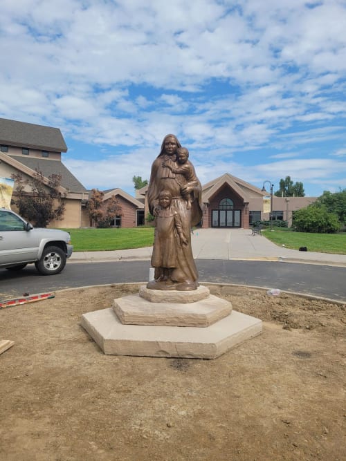 Mother Cabrini by Gary Alsum, NSG | Public Sculptures by JK Designs and the National Sculptors' Guild | Immaculate Conception Catholic Church in Lafayette