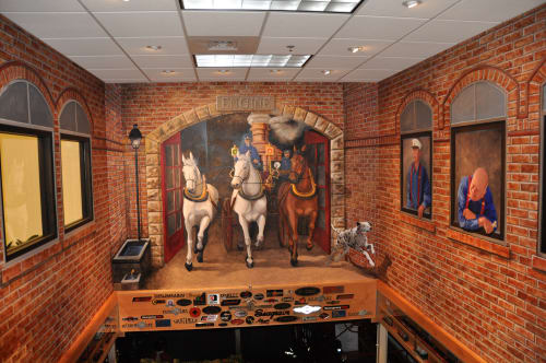 Fire Station Museum Murals | Murals by Katherine Larson | Task Force Tips Inc in Valparaiso