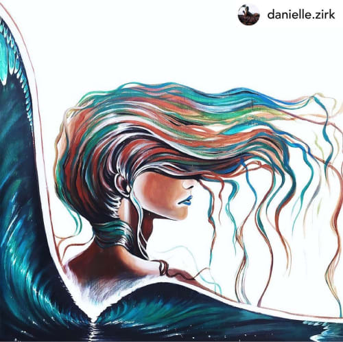 Ocean Angels | Oil And Acrylic Painting in Paintings by The Art of Danielle Zirk LLC