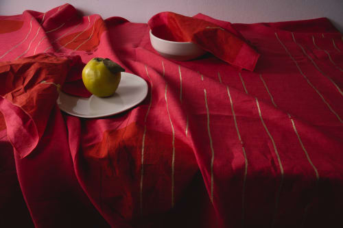 MARA Linen Tablecloth + Napkins | Tableware by Vilenica Studio