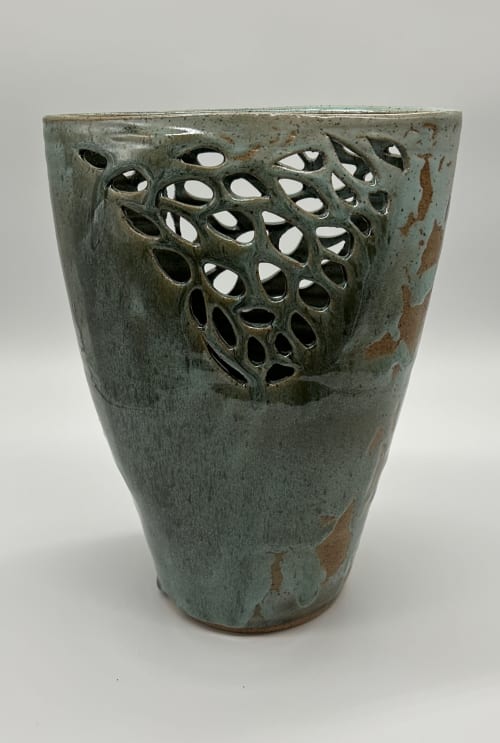 Oval rim, cutout vase | Vases & Vessels by Sheila l