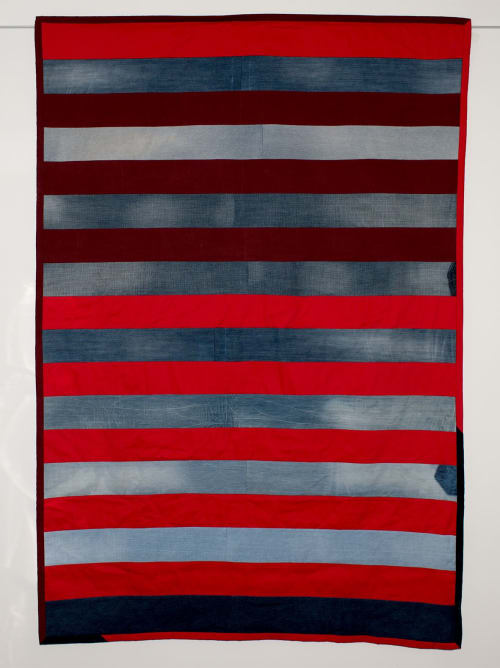 Denim stripe quilt | Linens & Bedding by DaWitt