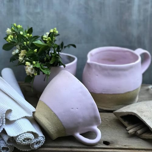 Pink Glaze Dinnerware | Ceramic Plates by Melissa Lellouche