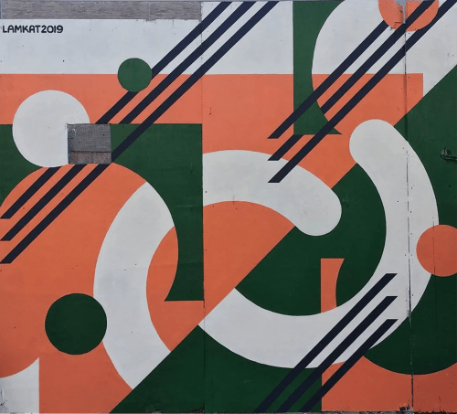 Geometric Mural | Street Murals by LAMKAT