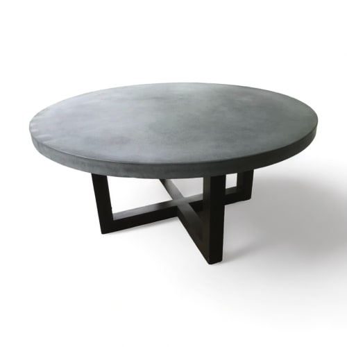 Pillsbury Concrete and Wood Dining Table | Tables by Wood and Stone Designs