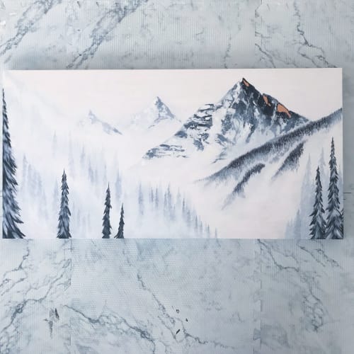Mountain Range Painting | Paintings by Aimy Van der linden