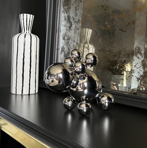 Stainless Steel Rabbit Bunny Robot 'Wait...' | Sculptures by IRENA TONE