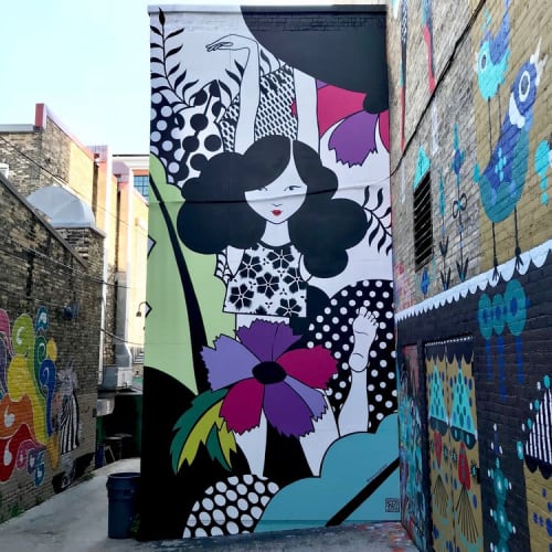 IN FULL BLOOM | Murals by Emma Daisy | Milwaukee’s Black Cat Alley in Milwaukee