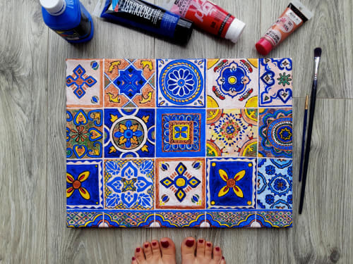 Mexican tiles 1 | Paintings by Elena Parau
