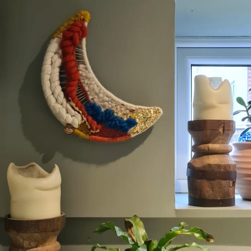 "Blood Moon" Woven Wall Hanging | Tapestry in Wall Hangings by Aurore Knight Art