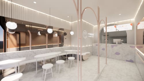 A Yogurt Cow, Stores, Interior Design
