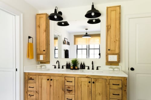 Model #1073 - Custom Double Sink Vanity | Furniture by Limitless Woodworking