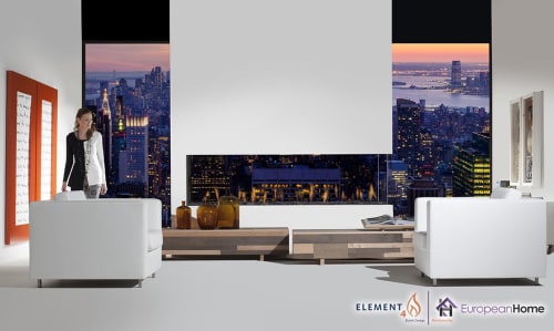 Lucius 240H Gas Fireplace | Interior Design by European Home