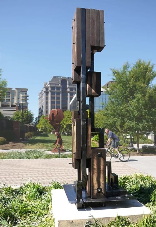One Day in a City | Public Sculptures by Dmitrii Volkov | Elmwood Park in Roanoke