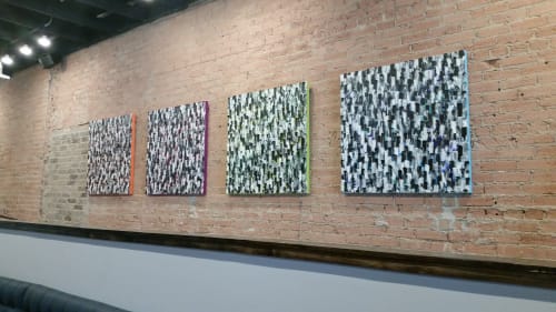 "Crescendo in Blue", "Ventura", "Dogwood Rose" & "Shelby" - set of 4 36x36" oil on canvas paintings | Paintings by Melissa Ellis Art | 1920 Greenville Ave in Dallas