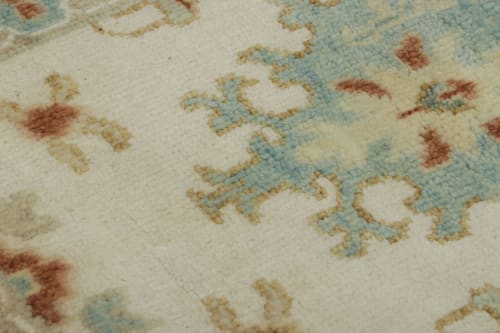 Rug & Kilim’s Oushak Rug in Beige-Cream with Medallion | Rugs by Rug and Kilim