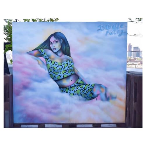 Brooklyn Beer Garden Mural By Isabelle Ewing Seen At Brooklyn Beer